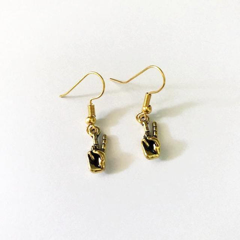 Earrings hand shaped/hand therapy jewelry