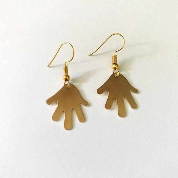 Hand shaped earrings/hand therapy jewelry