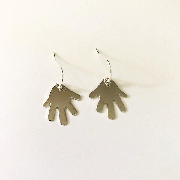 Hand shaped earrings/hand therapy jewelry