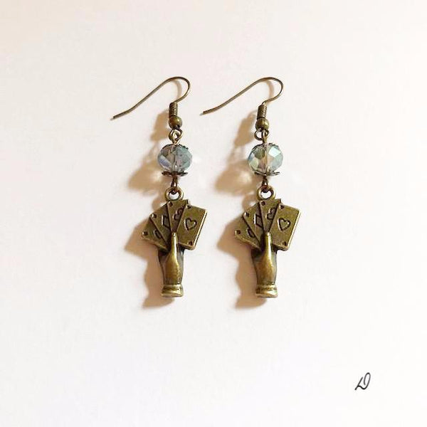 Hand shaped, Victorian vintage style earrings