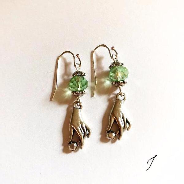 Hand shaped, Victorian vintage style earrings