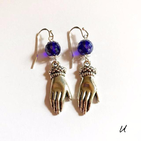 Hand shaped, Victorian vintage style earrings