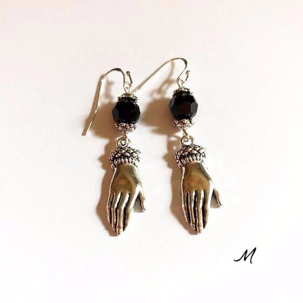 Hand shaped, Victorian vintage style earrings