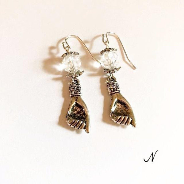 Hand shaped, Victorian vintage style earrings