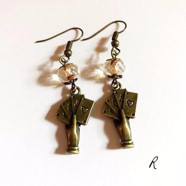 Hand shaped, Victorian vintage style earrings