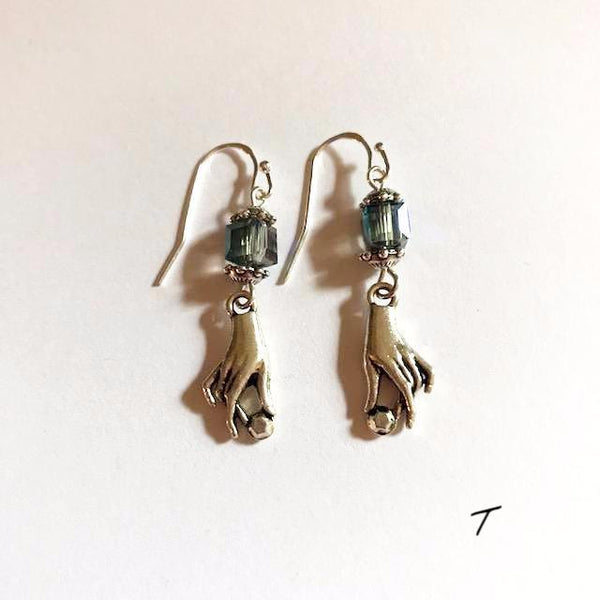 Hand shaped, Victorian vintage style earrings