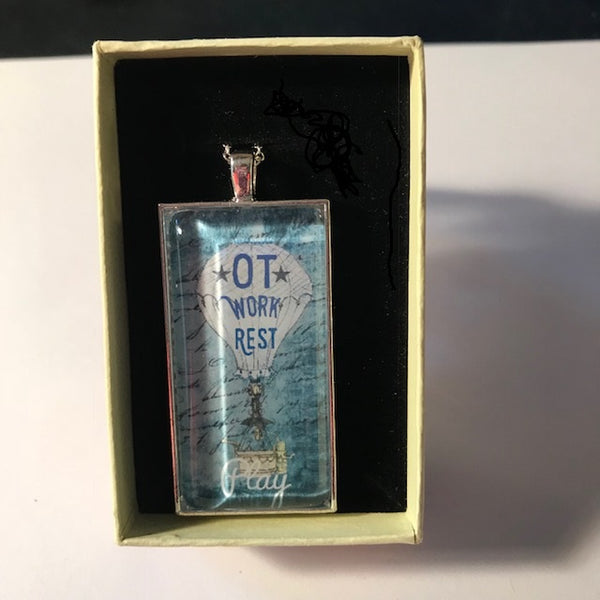 Balloon with work, rest, play for Occupational Therapists