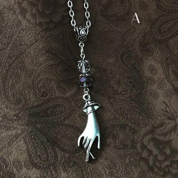 Victorian style vintage drop hand with etched bead