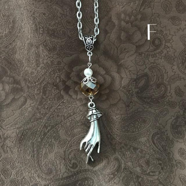 Victorian style vintage drop hand with etched bead