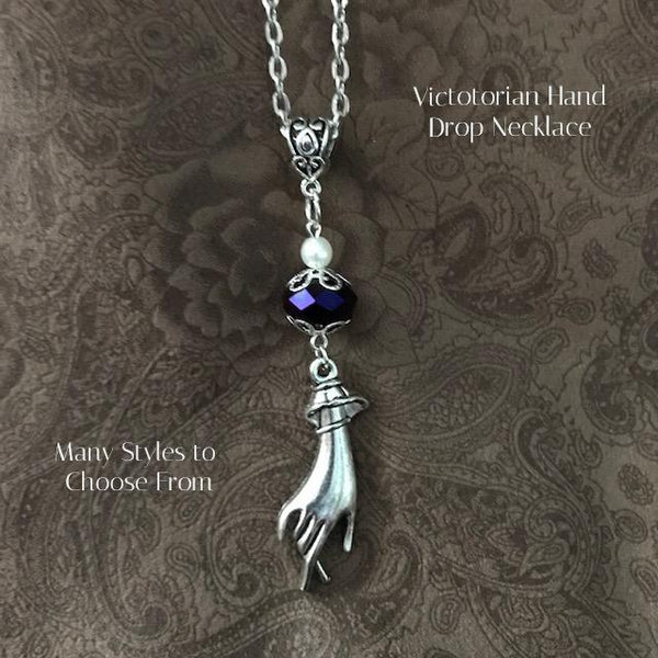 Victorian style vintage drop hand with etched bead