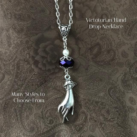 Victorian style vintage drop hand with etched bead