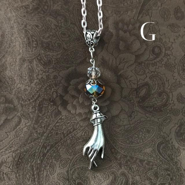 Victorian style vintage drop hand with etched bead