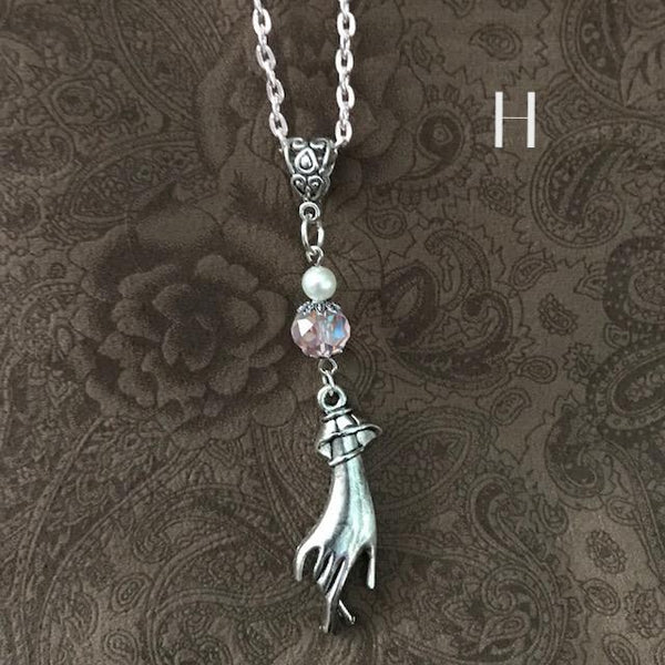 Victorian style vintage drop hand with etched bead