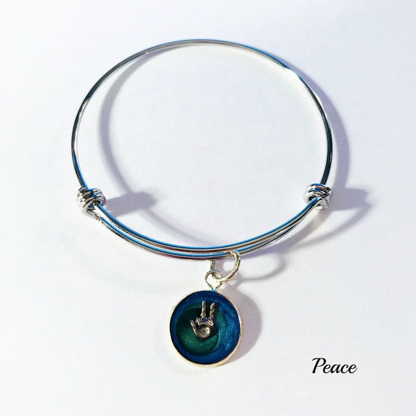 Bracelet/hand gesture/organic/hand therapy jewelry