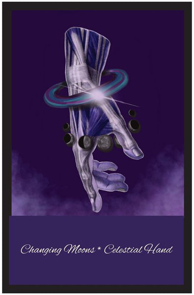 changing moons * Celestial hand & poster, postcard, note cards