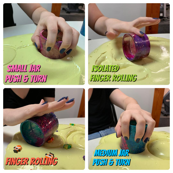 Hand therapy treatment resources: Get a grip color burst cylinders!
