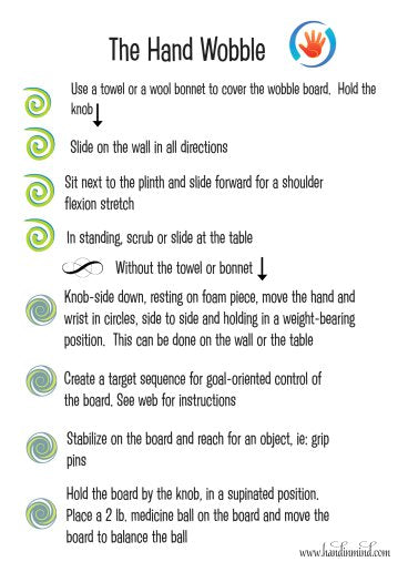 Hand print Wobble board- just for the hand! I am in the process of making a new batch of wobble boards after the new year. I have a few of the painted wobbles and will update the inventory ASAP.