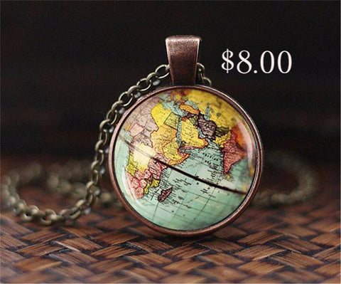 World Globe pendant necklace