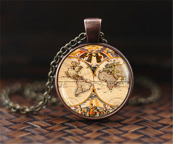 World Globe pendant necklace